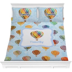Watercolor Hot Air Balloons Comforter Set - Full / Queen (Personalized)