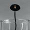 Watercolor Hot Air Balloons Black Plastic 7" Stir Stick - Oval - Main