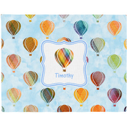 Watercolor Hot Air Balloons Woven Fabric Placemat - Twill w/ Name or Text