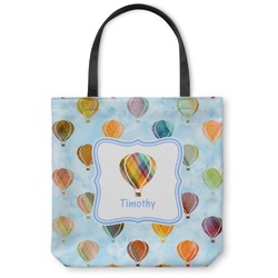 Watercolor Hot Air Balloons Canvas Tote Bag - Large - 18"x18" (Personalized)