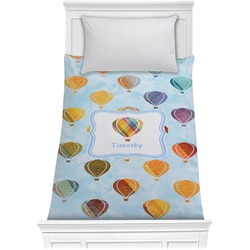 Watercolor Hot Air Balloons Comforter - Twin XL (Personalized)