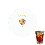 Watercolor Hot Air Balloons Printed Drink Topper - 1.5" (Personalized)