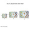 Watercolor Hot Air Balloons Drum Lampshades - Sizing Chart