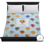 Watercolor Hot Air Balloons Duvet Cover - Full / Queen (Personalized)