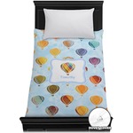 Watercolor Hot Air Balloons Duvet Cover - Twin (Personalized)