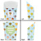 Watercolor Hot Air Balloons French Fry Favor Box - Front & Back View