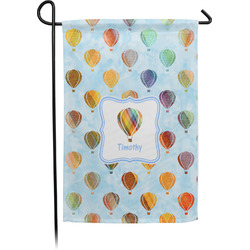 Watercolor Hot Air Balloons Garden Flag (Personalized)