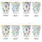 Watercolor Hot Air Balloons Glass Shot Glass - with gold rim - Set of 4 - APPROVAL