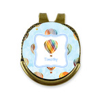 Watercolor Hot Air Balloons Golf Ball Marker - Hat Clip - Gold