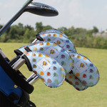 Watercolor Hot Air Balloons Golf Club Iron Cover - Set of 9 (Personalized)