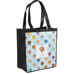 Watercolor Hot Air Balloons Grocery Bag (Personalized)