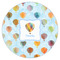 Watercolor Hot Air Balloons Icing Circle - Large - Single