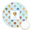 Watercolor Hot Air Balloons Icing Circle - Medium - Front