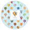 Watercolor Hot Air Balloons Icing Circle - Medium - Single