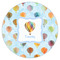 Watercolor Hot Air Balloons Icing Circle - Small - Single