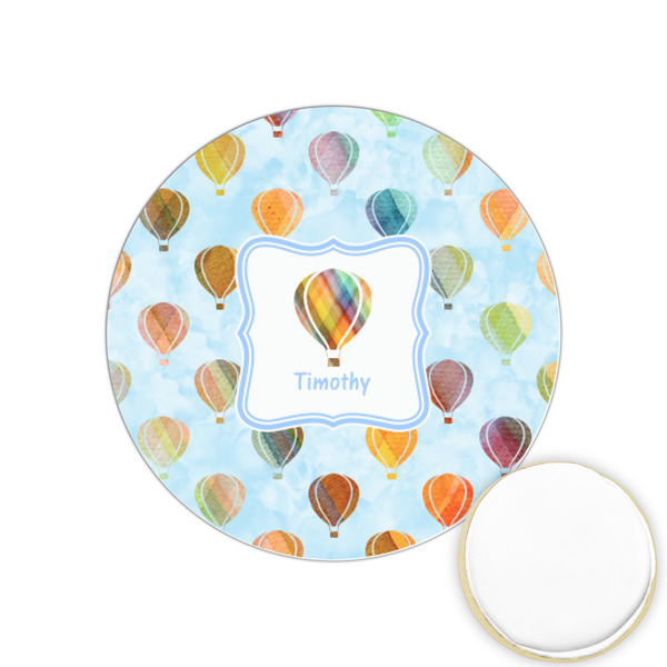 Custom Watercolor Hot Air Balloons Printed Cookie Topper - 1.25" (Personalized)