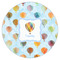 Watercolor Hot Air Balloons Icing Circle - XSmall - Single