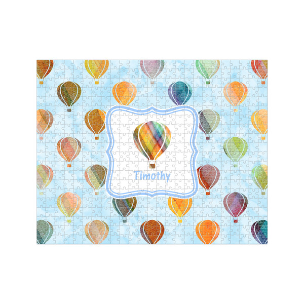 Custom Watercolor Hot Air Balloons 500 pc Jigsaw Puzzle (Personalized)