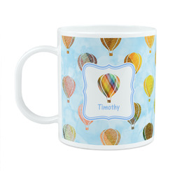 Watercolor Hot Air Balloons Plastic Kids Mug (Personalized)