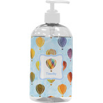 Watercolor Hot Air Balloons Plastic Soap / Lotion Dispenser (16 oz - Large - White) (Personalized)