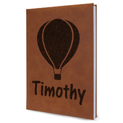 Watercolor Hot Air Balloons Leather Sketchbook - Large - Single Sided (Personalized)