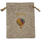 Watercolor Hot Air Balloons Medium Burlap Gift Bag - Front