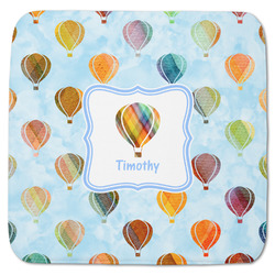 Watercolor Hot Air Balloons Memory Foam Bath Mat - 48"x48" (Personalized)