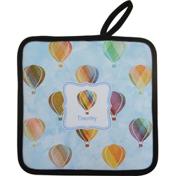 Watercolor Hot Air Balloons Pot Holder w/ Name or Text