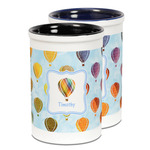 Watercolor Hot Air Balloons Ceramic Pencil Holder - Large