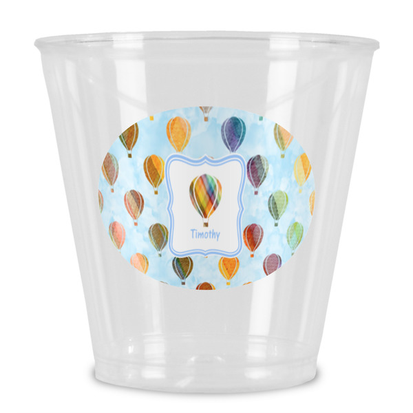 Custom Watercolor Hot Air Balloons Plastic Shot Glass (Personalized)