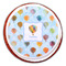 Watercolor Hot Air Balloons Printed Icing Circle - Large - On Cookie