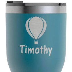 Watercolor Hot Air Balloons RTIC Tumbler - Dark Teal - Laser Engraved - Single-Sided (Personalized)