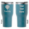 Watercolor Hot Air Balloons RTIC Tumbler - Dark Teal - Double Sided - Front & Back