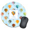 Watercolor Hot Air Balloons Round Mouse Pad