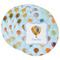 Watercolor Hot Air Balloons Round Paper Coaster - Main