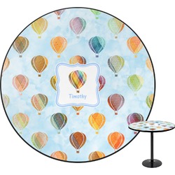 Watercolor Hot Air Balloons Round Table (Personalized)