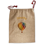 Watercolor Hot Air Balloons Santa Sack - Front (Personalized)