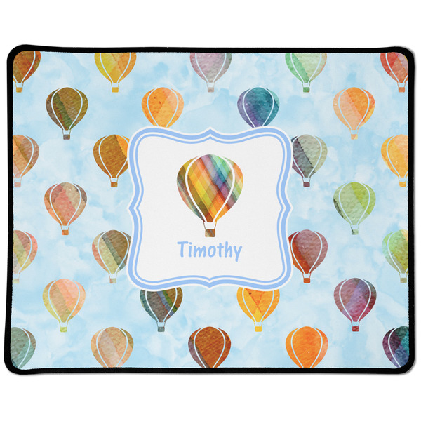 Custom Watercolor Hot Air Balloons Large Gaming Mouse Pad - 12.5" x 10" (Personalized)