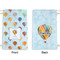 Watercolor Hot Air Balloons Small Laundry Bag - Front & Back View