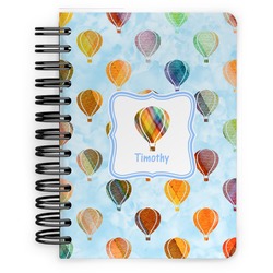 Watercolor Hot Air Balloons Spiral Notebook - 5x7 w/ Name or Text