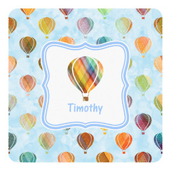Watercolor Hot Air Balloons Square Decal - Large (Personalized)