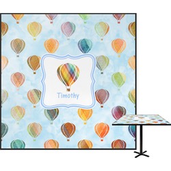 Watercolor Hot Air Balloons Square Table Top - 24" (Personalized)