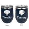 Watercolor Hot Air Balloons Stainless Wine Tumblers - Navy - Double Sided - Approval