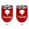 Watercolor Hot Air Balloons Stainless Wine Tumblers - Red - Double Sided - Approval