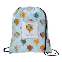 Watercolor Hot Air Balloons Drawstring Backpack - Medium (Personalized)