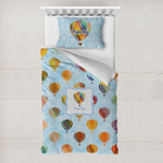Watercolor Hot Air Balloons Toddler Bedding w/ Name or Text