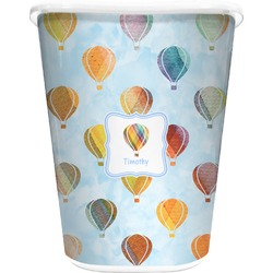 Watercolor Hot Air Balloons Waste Basket (Personalized)