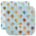 Watercolor Hot Air Balloons Facecloth / Wash Cloth (Personalized)