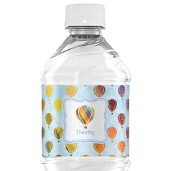 Watercolor Hot Air Balloons Water Bottle Labels - Custom Sized (Personalized)