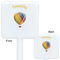 Watercolor Hot Air Balloons White Plastic Stir Stick - Double Sided - Approval